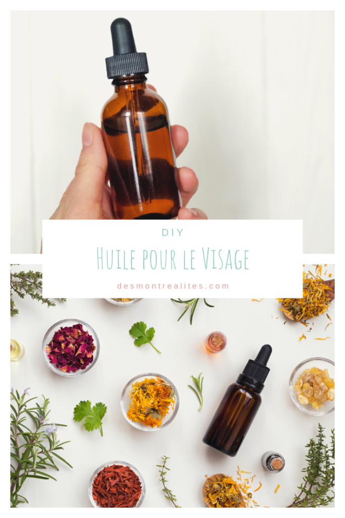 DIY de recette d'huile pour le visage maison avec huiles essentielles